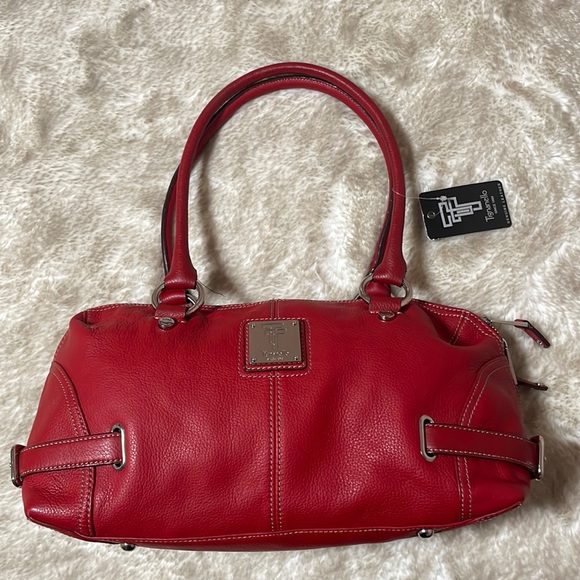 Tignanello Bags New Red Leather Bowler Bag Poshmark